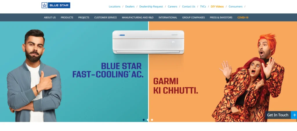 Electronics Company in India - blue star