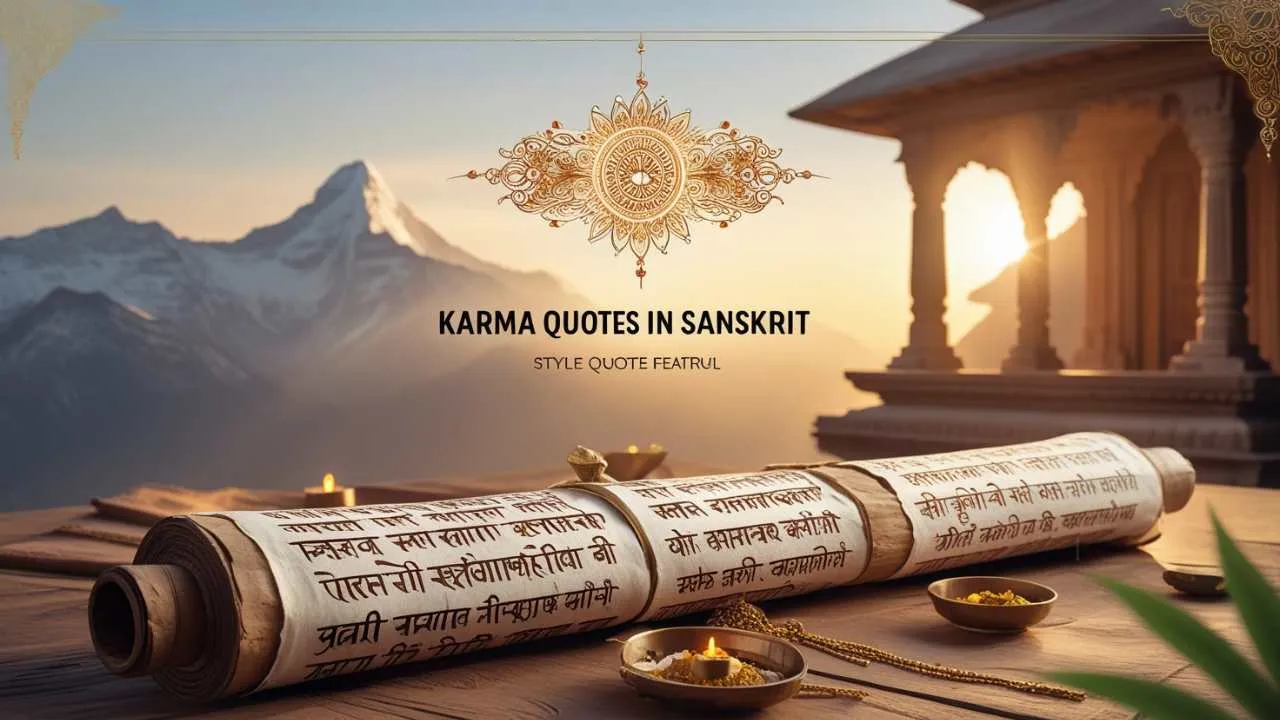 Karma Quotes in Sanskrit