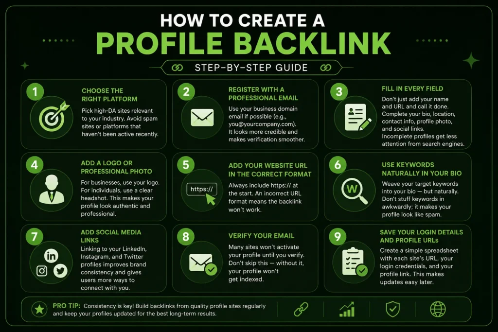 Profile Creation Sites