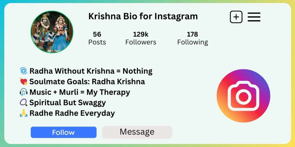 Krishna Bio for Instagram