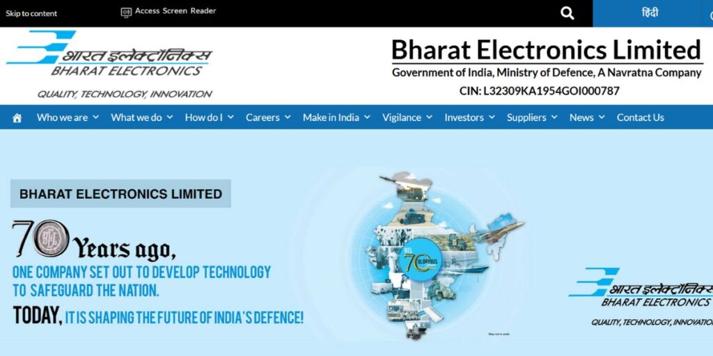 Manufacturing Companies in Bangalore - Bharat Electronics Limited (BEL)