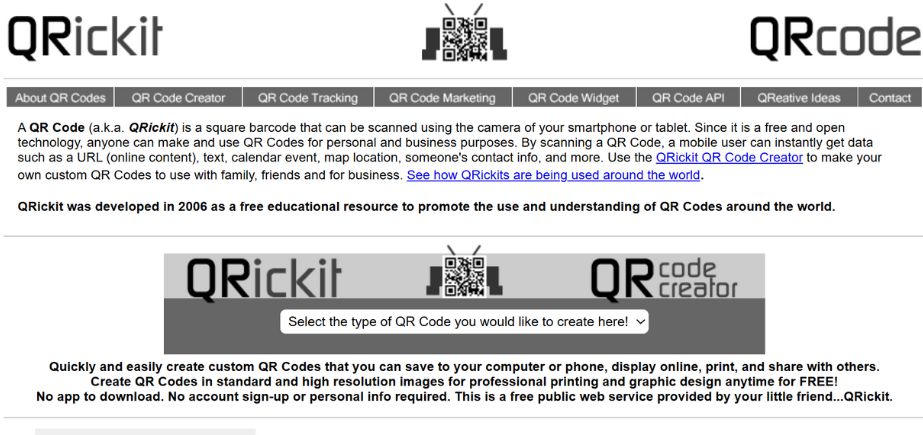 QR Code Generators - QRickit