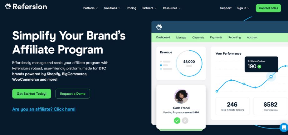 Affiliate Marketing Software - Refersion