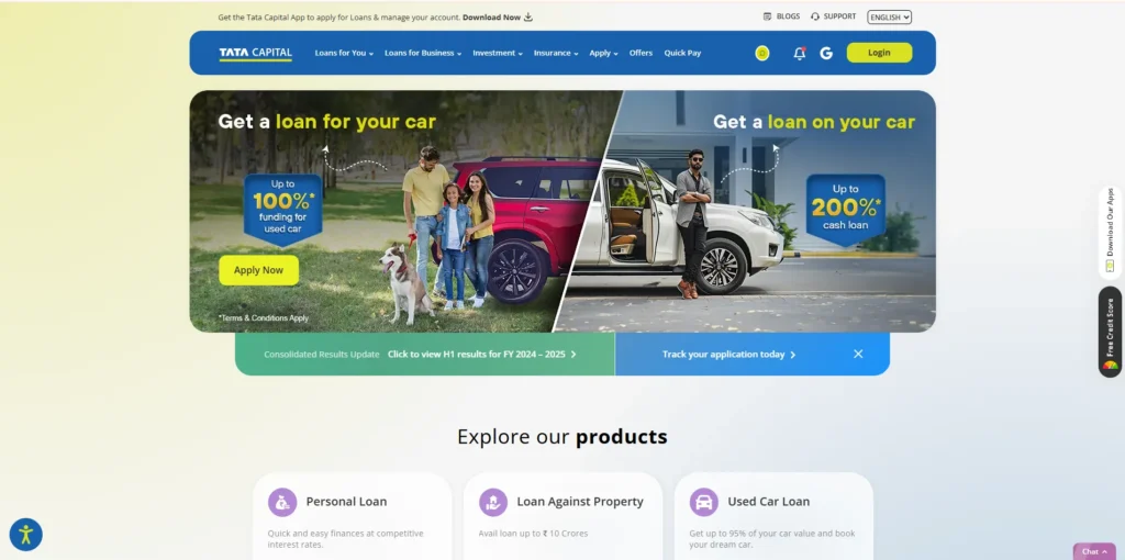 Finance Company in Mumbai - Tata Capital Financial Services Ltd.