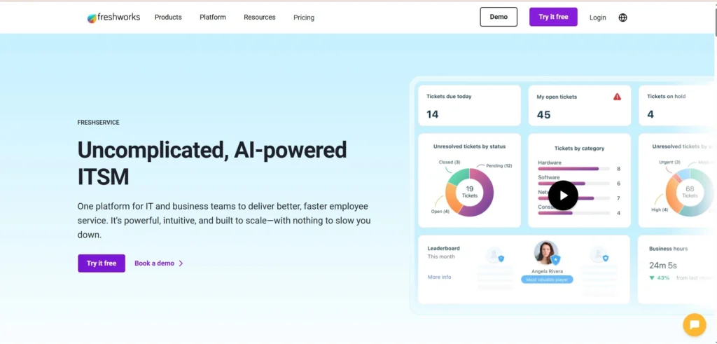 Service Desk Tool- Freshservice