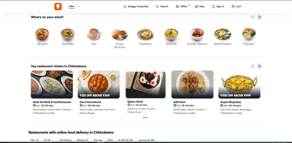 Startup Company in Bangalore - Swiggy