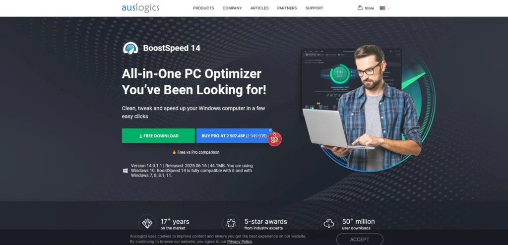 Best PC Cleaner - Auslogics BoostSpeed