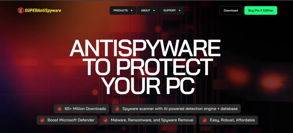 malware removal tool - SUPERAntiSpyware Professional X