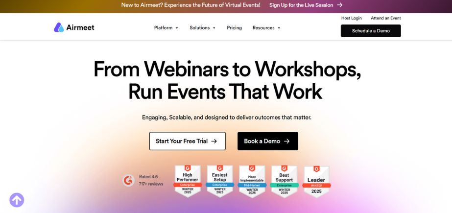 Airmeet - Best Webinar Software