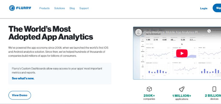 Flurry - best mobile app analytics tools