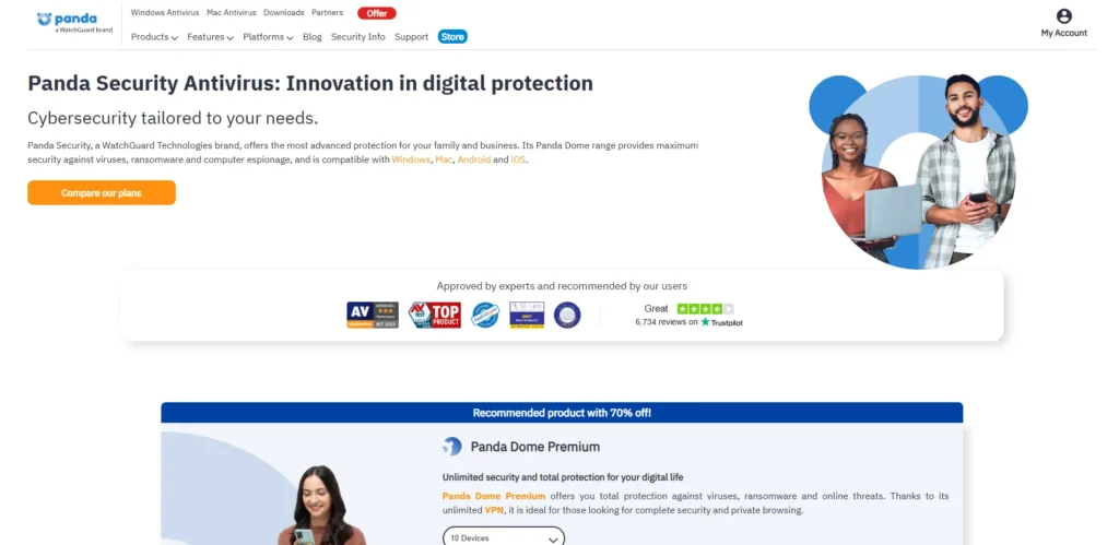 Antivirus Software for Laptops - Panda Dome Essential