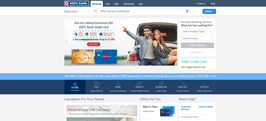 Finance Company in Chennai - HDFC Bank
