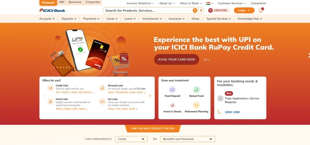 Finance Company in Chennai - ICICI Bank