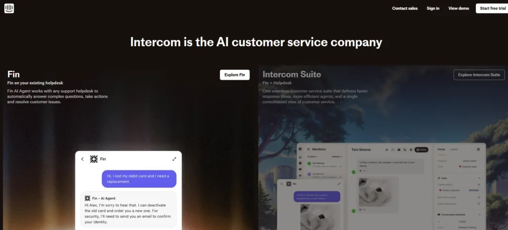 customer support tool - Intercom
