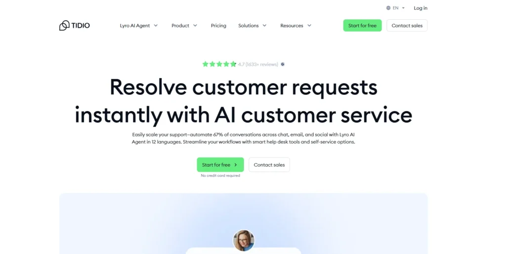 customer support tool - Tidio