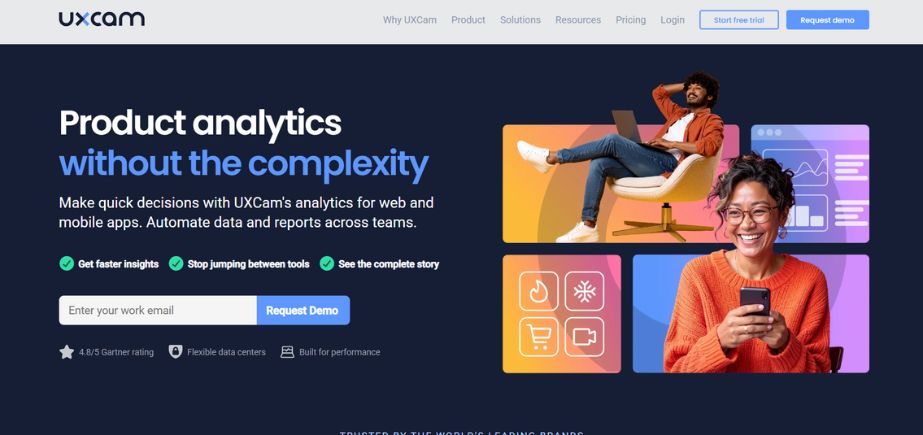 UXCam - best mobile app analytics tools
