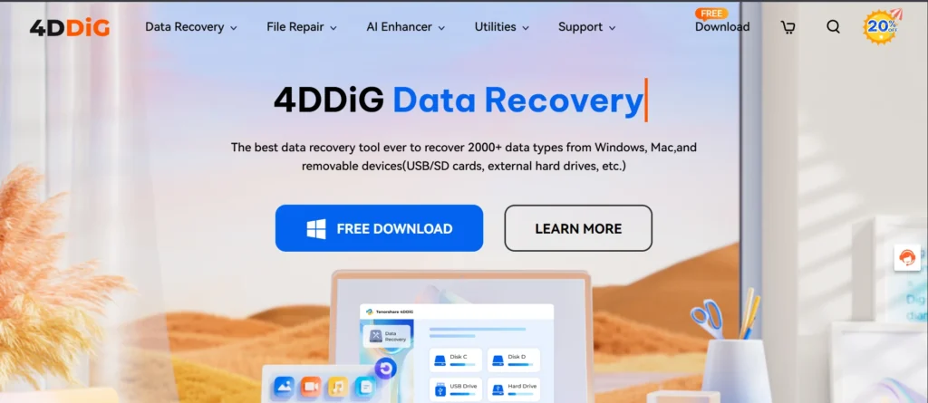 Data Recovery Software - Tenorshare 4DDiG for Mac
