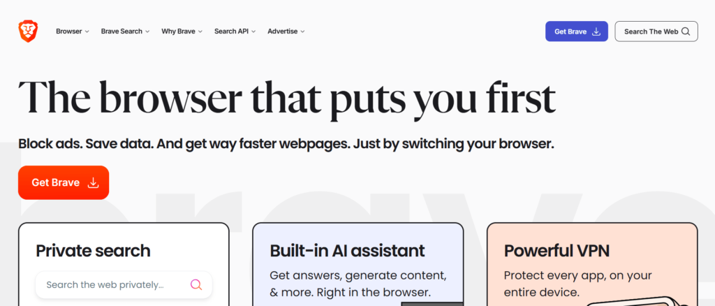 Ad Blocker Software – Brave (Built-in Ad Blocker)

