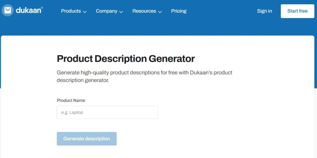 AI Product Description Generator