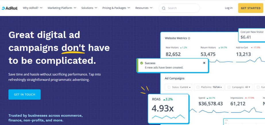 AdRoll - best facebook ads tools