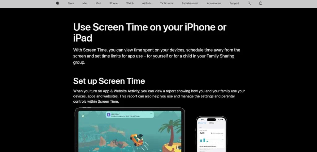 parental control software - Apple Screen Time