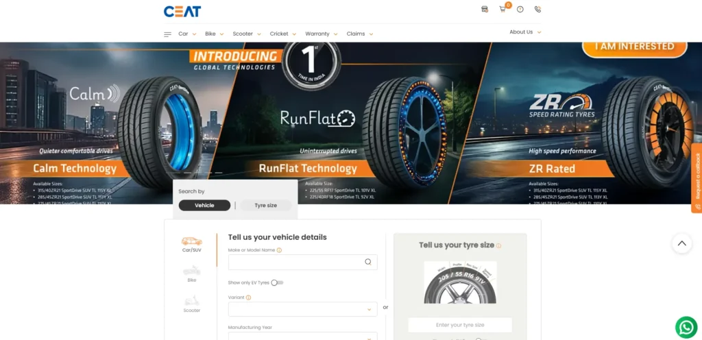 Tyre Brand in India - CEAT Tyres