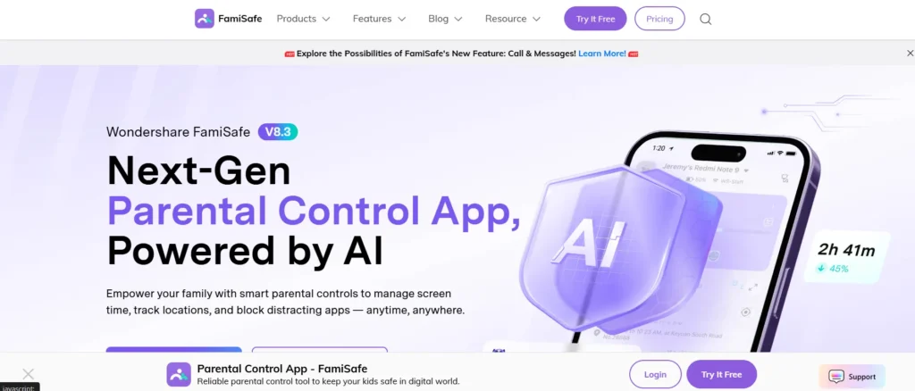 parental control software - FamiSafe