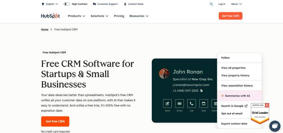 HubSpot - email marketing tools