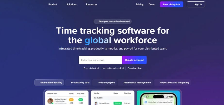 Hubstaff - time tracking software