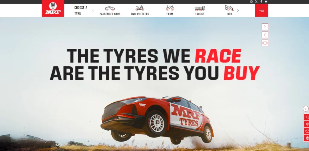 Tyre Brand in India - MRF Tyres