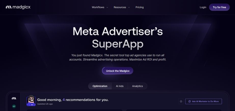 Madgicx - best facebook ads tools