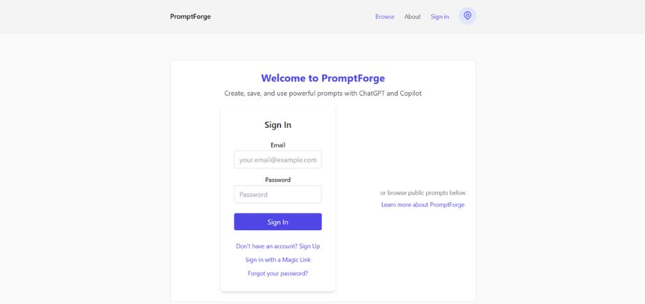 PromptForge - AI Prompt Generators