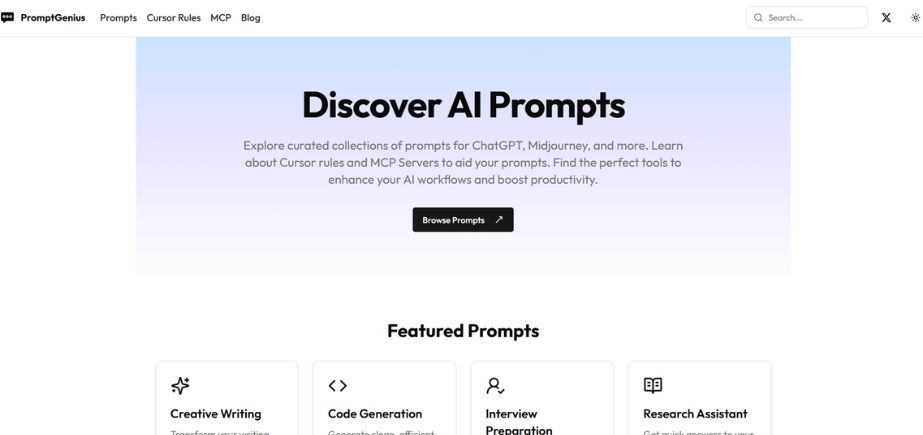 PromptGenius - AI Prompt Generators