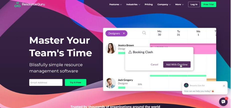 Resource Guru - time tracking software