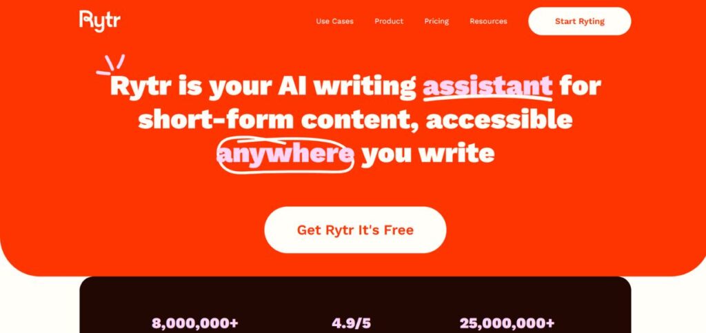 Rytr-Best AI Rewriter Tools