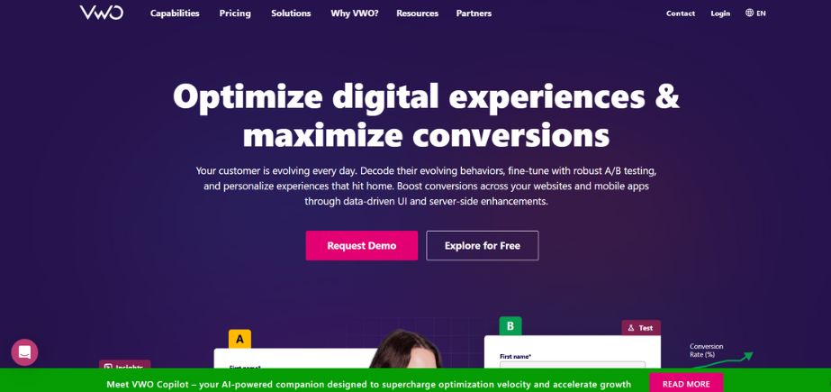 VWO (Visual Website Optimizer) - A/B Testing Tools