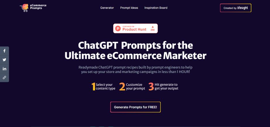 eCommerce ChatGPT Prompts - AI Prompt Generators