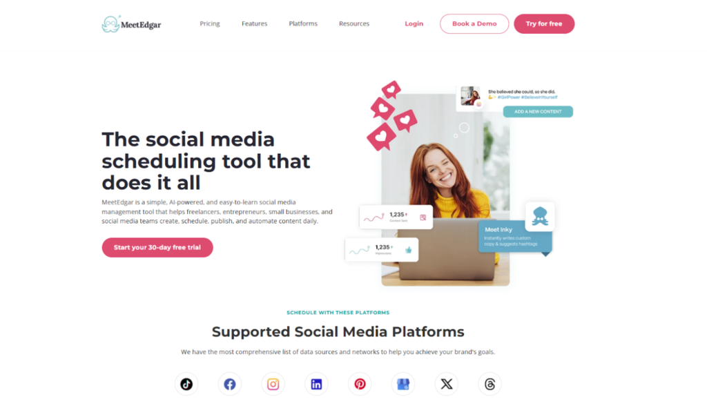 meetedgar - A. Social Media Management & Scheduling Tools
