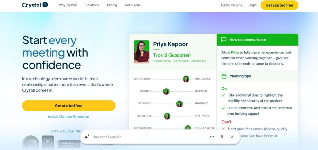 Crystal-LinkedIn Marketing Tools