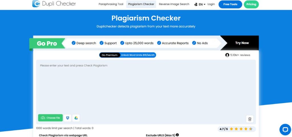 DupliChecker-Best Plagiarism Checker Tools