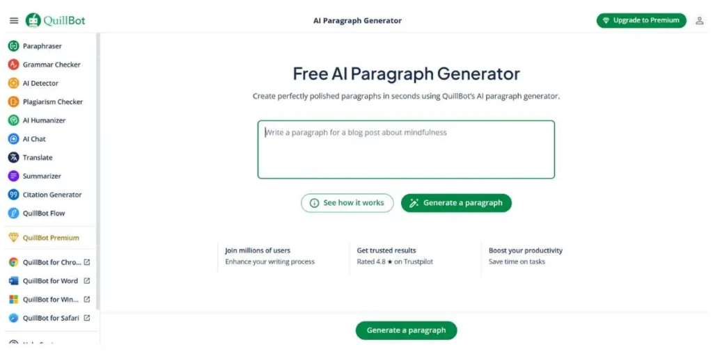 Free AI Paragraph Generator