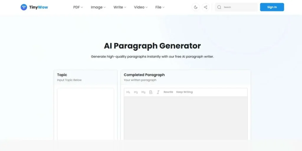Free AI Paragraph Generator