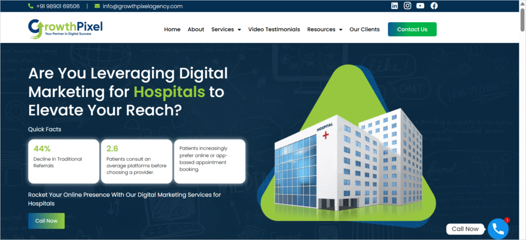 Hospital Marketing Agencies in India - GrowthPixel: India's Award-Winning Healthcare Marketing Pioneer