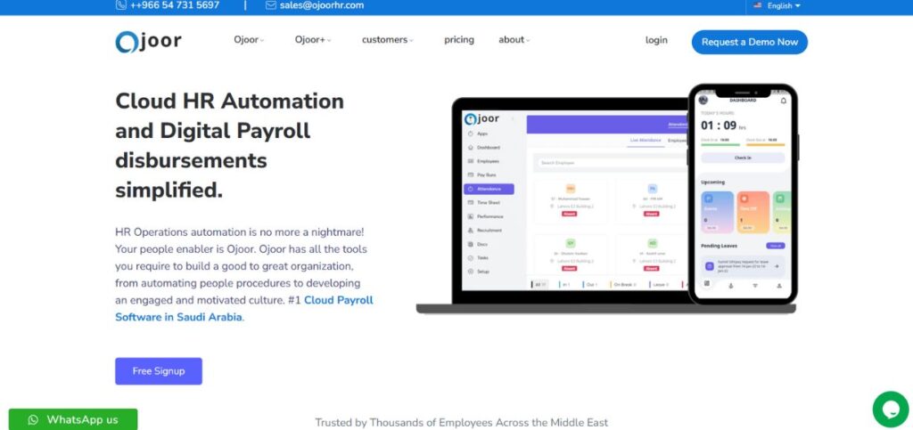 Ojoor-Payroll Software in Saudi Arabia