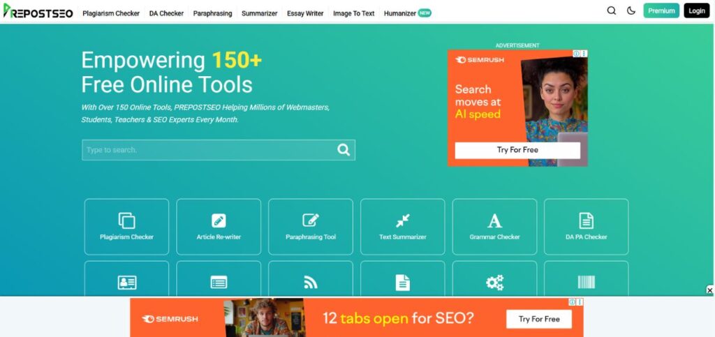 Prepostseo-Best Plagiarism Checker Tools