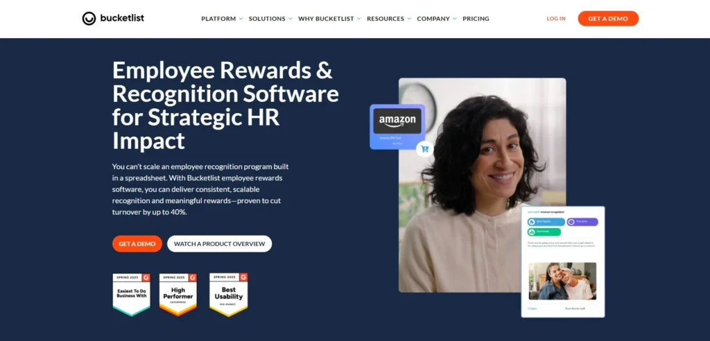 Bucketlist Rewards- Employee Recognition Software