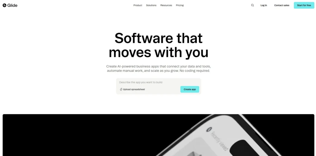 Glide- best no-code app builder