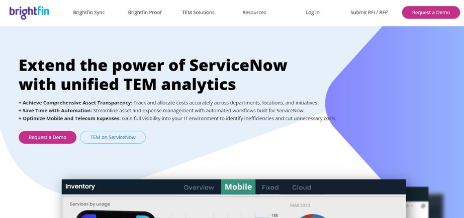 Brightfin - Best Telecom Expense Management Software