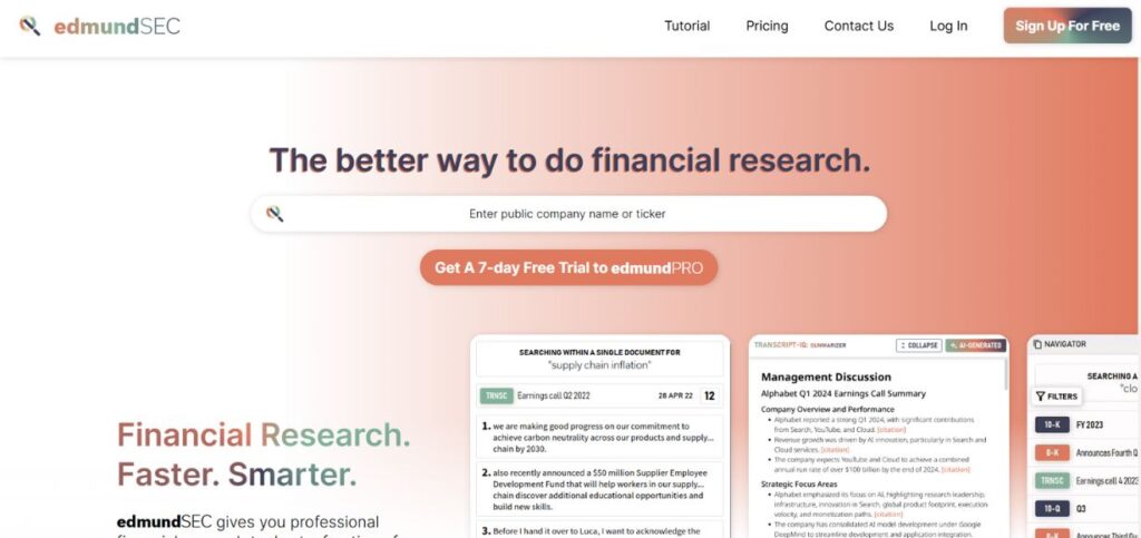 EdmundSEC-AI Tools for Financial Research
