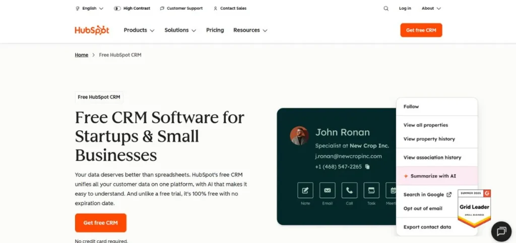 HubSpot-CRM Software With Texting